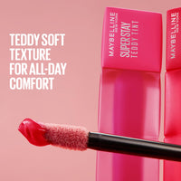 Maybelline New York Super Stay Teddy Tint, Up To 12 Hour Blurred Matte, Plush Comfort, Longwear, Transferproof, Vegan, 8 Buildable Lip Shades, (Shade: July Forever)
