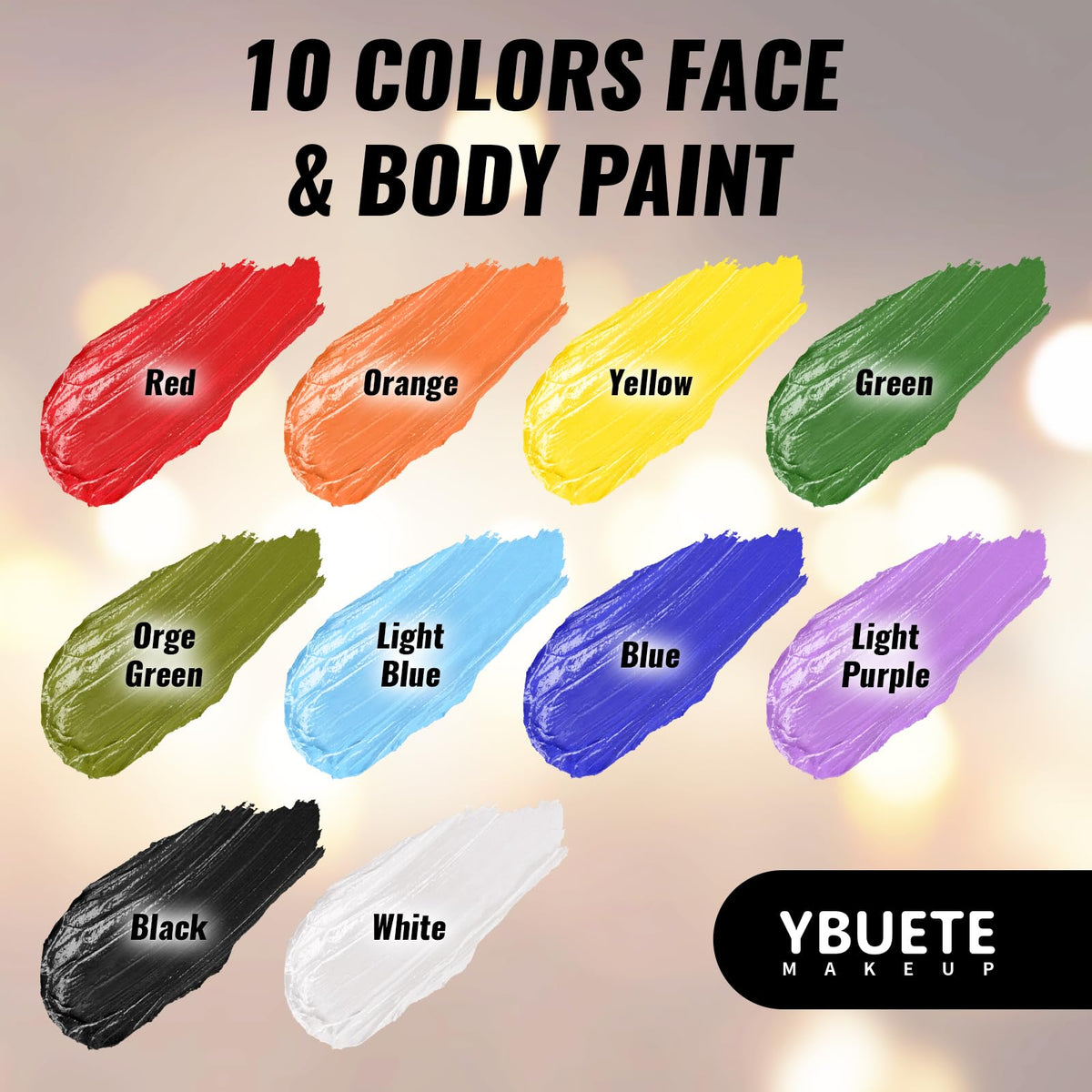 YBUETE Yellow Oil Based Face Body Paint Stick, Non-toxic Full-coverage Face Painting for Halloween Lion Tiger Minions Stage Zombie Cosplay SFX Makeup, Waterproof Cream Yellow Body Painting for Adults