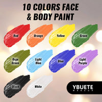 YBUETE Yellow Oil Based Face Body Paint Stick, Non-toxic Full-coverage Face Painting for Halloween Lion Tiger Minions Stage Zombie Cosplay SFX Makeup, Waterproof Cream Yellow Body Painting for Adults