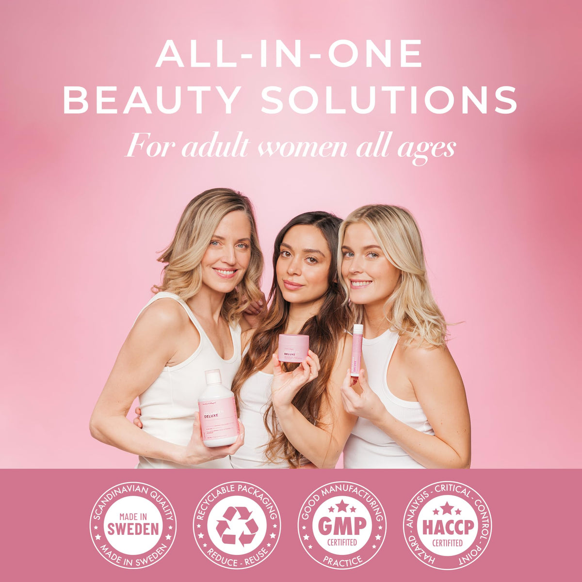 Swedish Collagen Deluxe, 50 ml | Anti-Aging Day Cream with Retinol, Collagen Peptides, Vitamin E and Aloe Vera | Skin Treatment and Face Moisturiser for Hydration and Skin Health