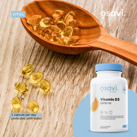 OSAVI Osavi Vitamin D3 2000 IU – 120 Softgels | Supports Immune Function | Bone Health | Muscle Function and Calcium Absorption | Contains Quali®–D | Derived from Natural Lanolin and MCT Oil from Coconut
