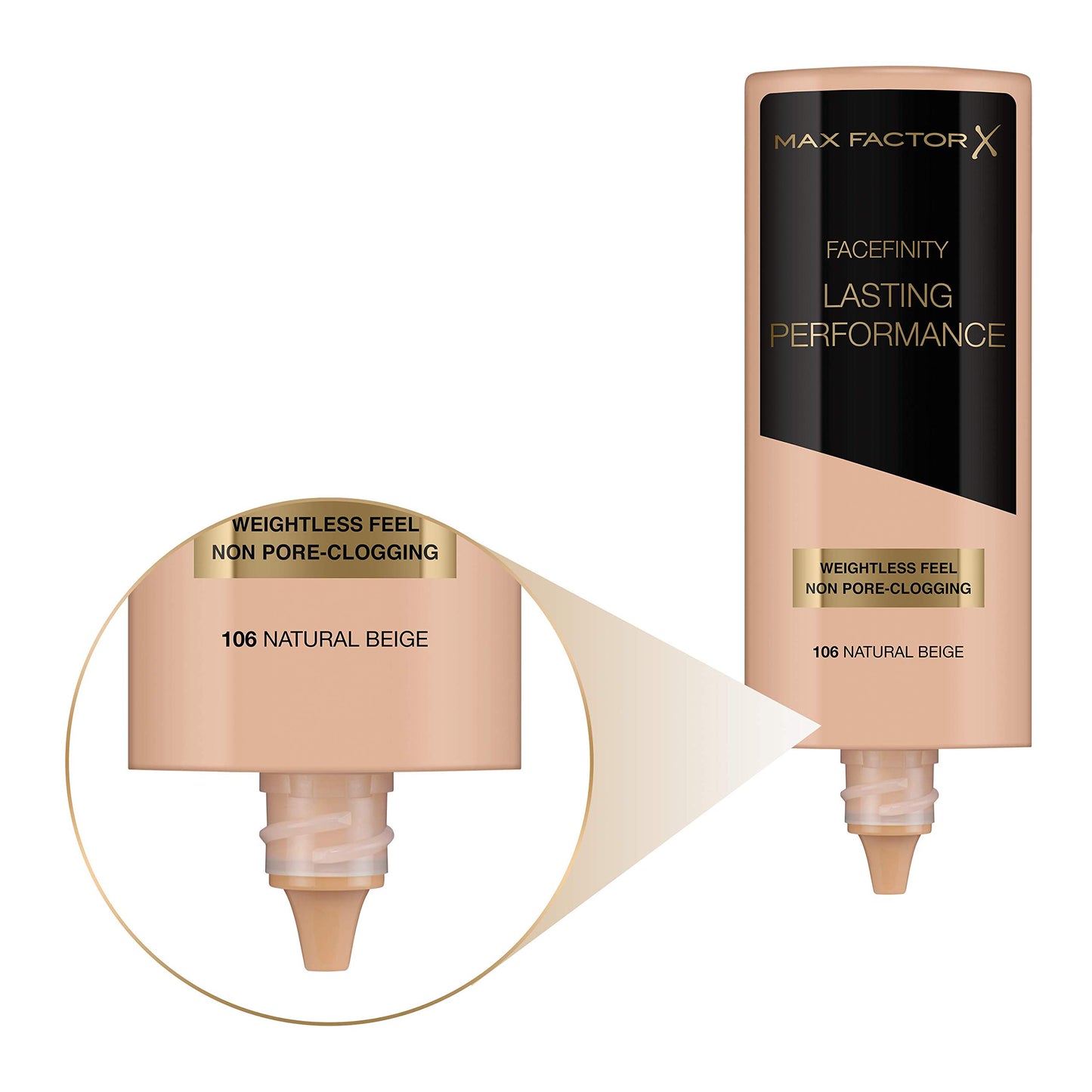 Max Factor Lasting Performance Long-Lasting Liquid Foundation - 106 Natural Beige, 35 ml
