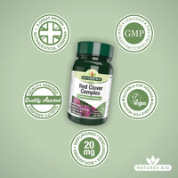 Natures Aid Red Clover Complex – with Isoflavones, Sage, Ginseng & Liquorice – Supports Women’s Health, Hormonal Balance & Menstrual Comfort – Vegan, Gluten-Free, Non-GMO Supplement - 60 Tablets