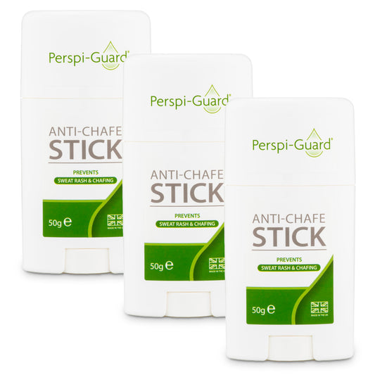 Perspi-Guard Anti Chafe Stick - Soothing Anti Chafe Balm with Aloe Vera for Sweat Rash - Anti Chafing Chub Rub Stick for Running, Cycling - 50 g (50g (Triple Pack))