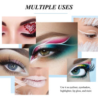 FEXPDL White Eyeliner Pencil 12 Pack with Sharpener, White Eye Liner Pencils Waterline for Skin Marking Eyeshadow Highlighter Waterproof Long Lasting Eyeliner Pencils for Eye Makeup