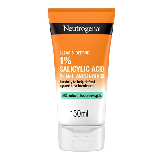 NEUTROGENA® Clear & Defend 1% Salicylic Acid 2-IN-1 Wash-Mask 150ml