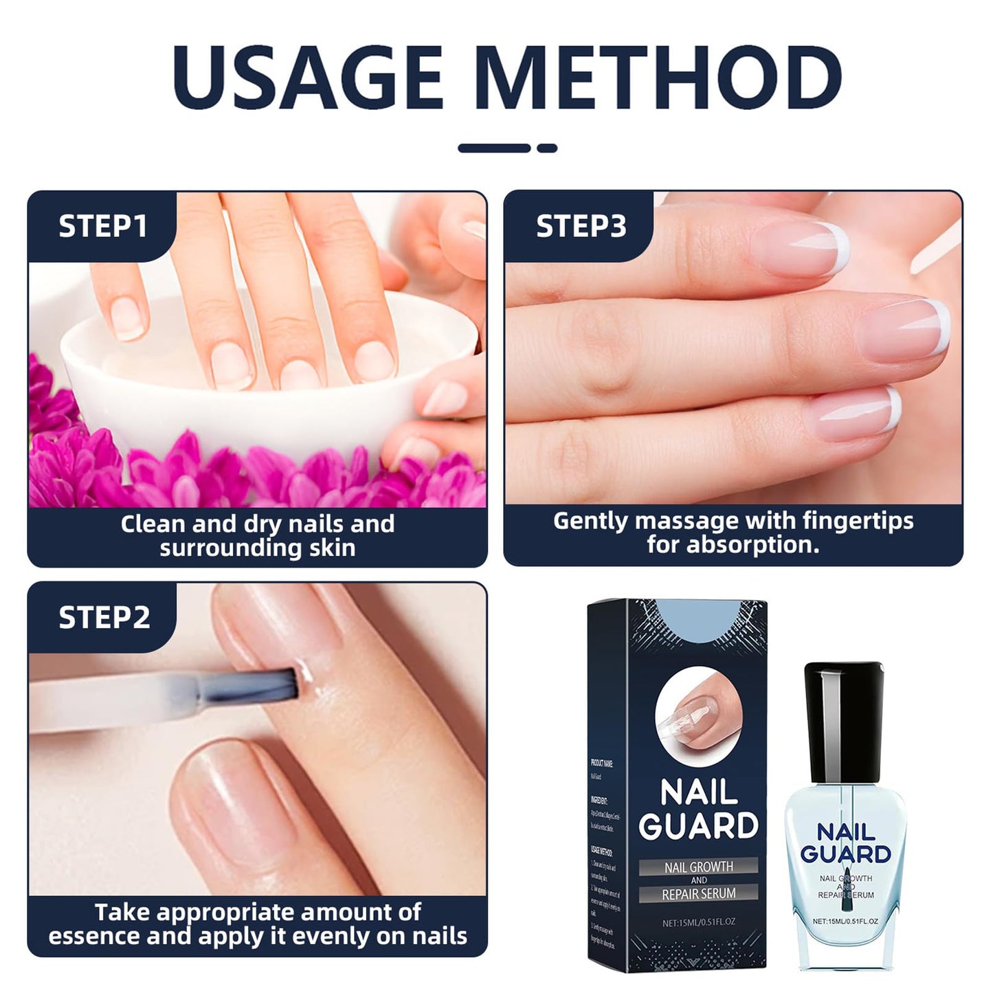 Nail Strengthener, 2PCS Revitalizing Nail Growth Serum, Nail Hardener Extra Strong and Growth - Nail Repair Serum for Damaged Nails for Faster Growth - Achieve Stronger, Healthier Nails