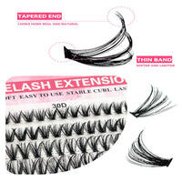 OlymGrow 590-Piece DIY Eyelash Cluster Kit – Fluffy Russian Lashes in 30-100 D Mix (8-16 mm). Includes Curly, Durable Extensions for Girls & Women – Perfect for Natural or Dramatic Looks