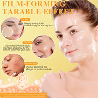 chenyayun Turmeric Vitamin C Collagen Overnight Wrapping Peel Off Mask with Retinol for A Clear, Dewy, Radiant Complexion Against Roughed & Stressed & Saggy Skin, Anti-Aging/Wrinkles/Fine Lines, 2.53 Oz/75 ML