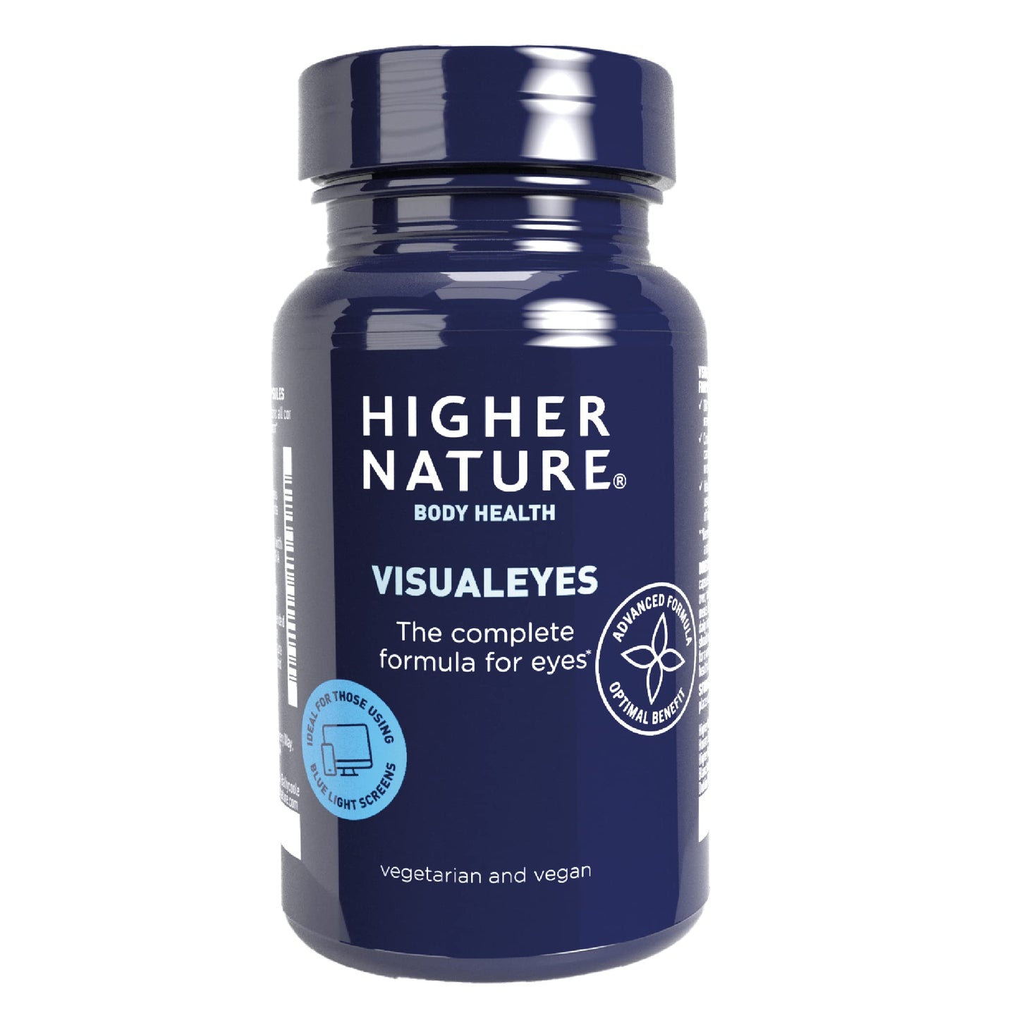 Higher Nature - VisualEyes - Supports Vision - Lutein, Zeaxanthin, Bilberry & Essential Vitamins - 10 Active Ingredients - Vegan - 30 Capsules