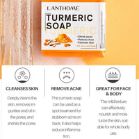 MKNZOME Turmeric Skincare Set, 5Pcs Skin Care Pamper Gifts for Women, Skin Care Sets & Kits Facial Kit with Turmeric Cream, Turmeric Soap, Turmeric Oil, Body and Bath Set