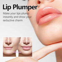 Lip Plumper, Plumping Lip Gloss, Clear Lip Serum Balm, Day & Night Lip Essence Oil for Lips Filler, Hydrating Nourishing Soothing Cooling, Non-Sticky, Reduce Lip Lines Enhance Lip Elasticity, 5ml
