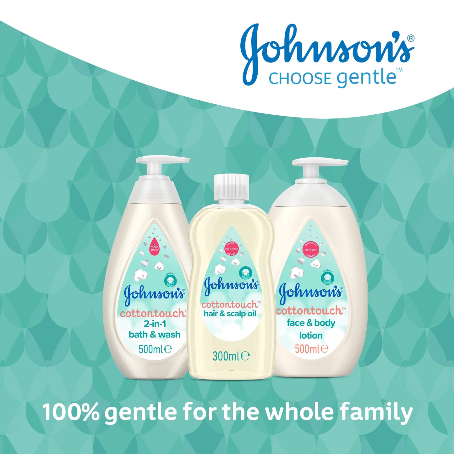 Johnson's Baby Johnson'S Baby Cotton Touch Hair and Scalp Oil, Clinically Proven Suitable for New Born Skin, Loosens Dry Flakes Caused By Cradle Cap, Mild Fragrance, 300 ml (Pack of 1)