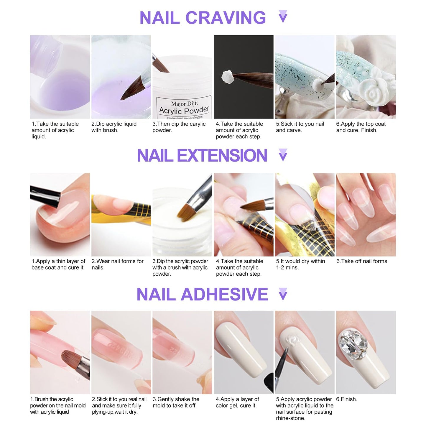DouborQ Acrylic Nail Kit with Electric Nail Drill U V Nail Lamp Nail Art Tools Starter Set Acrylic Nail Art Supplies for Beginner with Everything (-27)