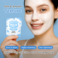 Fashion Base 21PCS Milk Skin Care Set for Teen Girls - Cute Mini Luggage Skincare Gift Set with Day Cream, Night Cream, Mud Mask, Eye Mask & Lip Mask for Women Daily Care (Milk-21PCS)