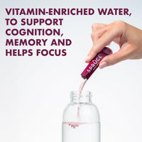 Spruce Sugar-Free, Low Calorie Water Enhancer With Ginkgo Biloba – Antioxidant – Supports Cognition, Focus & Memory, Hydration Powder With Vitamins & Minerals - Black Cherry, 12 Sachets