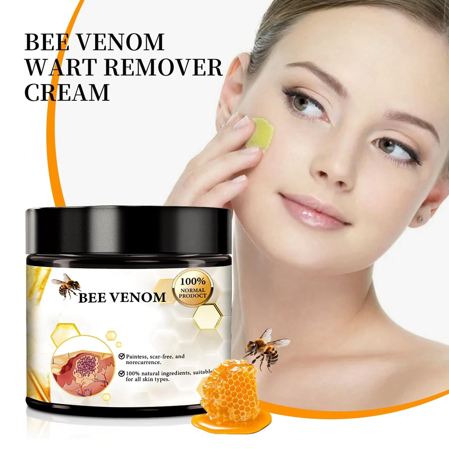BigyQiu Bee V-enom Treatment Cream,Bee V-enom Repair Cream,Bee V-enom Cream,Bee V-enom Removal Treatment Cream,Bee V-enom Removal&Treatment Cream for All Skin Types,Hydrating Cream for Men Women