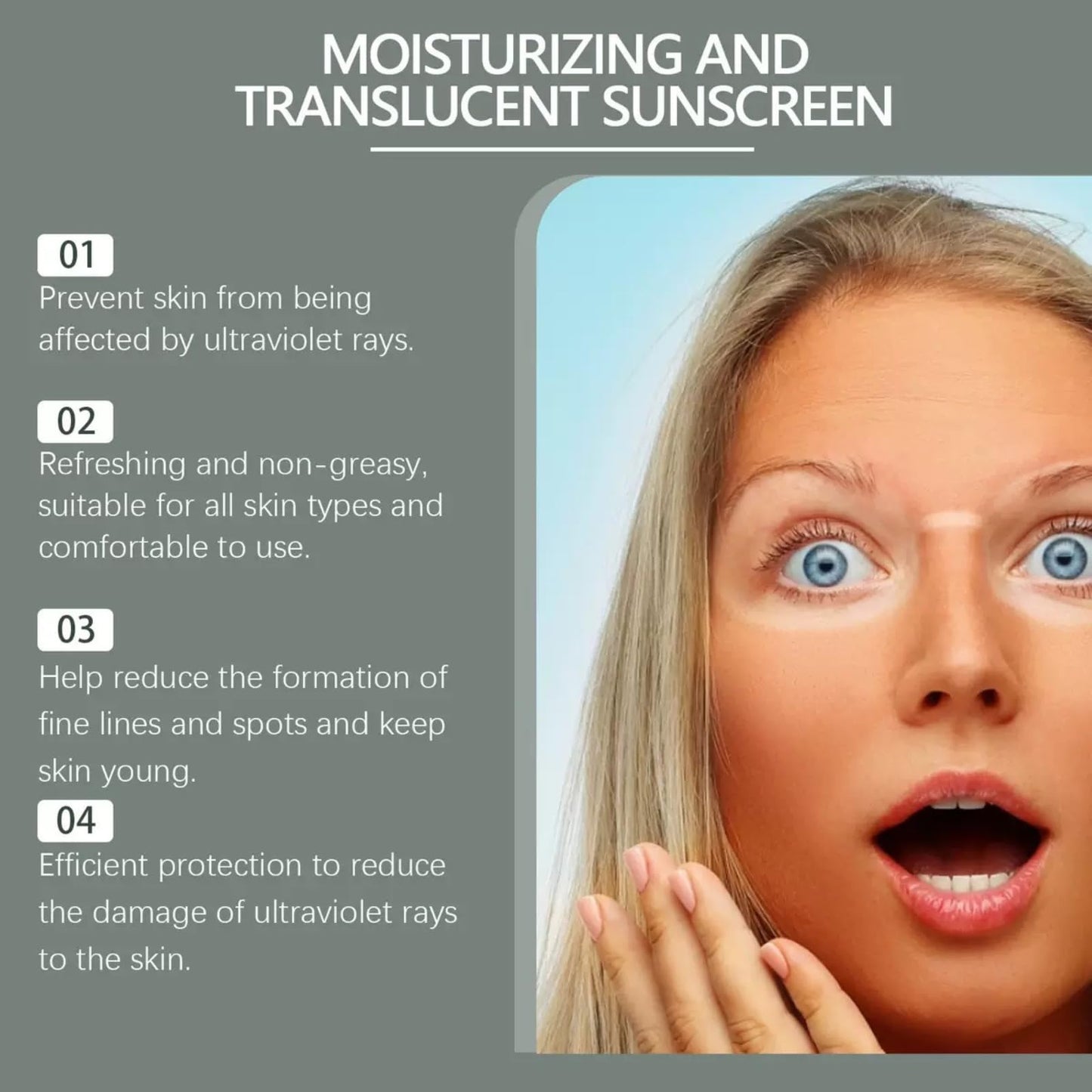 Tianyue Heartleaf Silky Sunscreen Spf 50+++,Korean face moisturizer&Translucent Sunscreen,Lightweight Face Sun Cream,Spf 50 face Moisturiser -Broad Spectrum UV Protection,Non-Greasy, No White Cast 50mL.