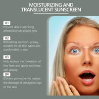 Tianyue Heartleaf Silky Sunscreen Spf 50+++,Korean face moisturizer&Translucent Sunscreen,Lightweight Face Sun Cream,Spf 50 face Moisturiser -Broad Spectrum UV Protection,Non-Greasy, No White Cast 50mL.