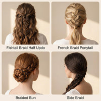 VASANA 3PCS Black Women Hair Braiding Tool Hair Styling Clip French Fishbone Braid Tool Hair Knitting Tool Hair Twist Styling Accessories