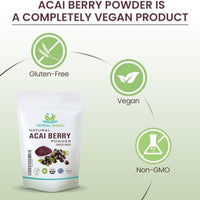 Herbal Magic's Freeze Dried Acai Berry Powder - Wild-harvested - Delicious Smoothies, Puddings and Dessert- Free from Fillers & Preservatives-100g (Pack of 1)