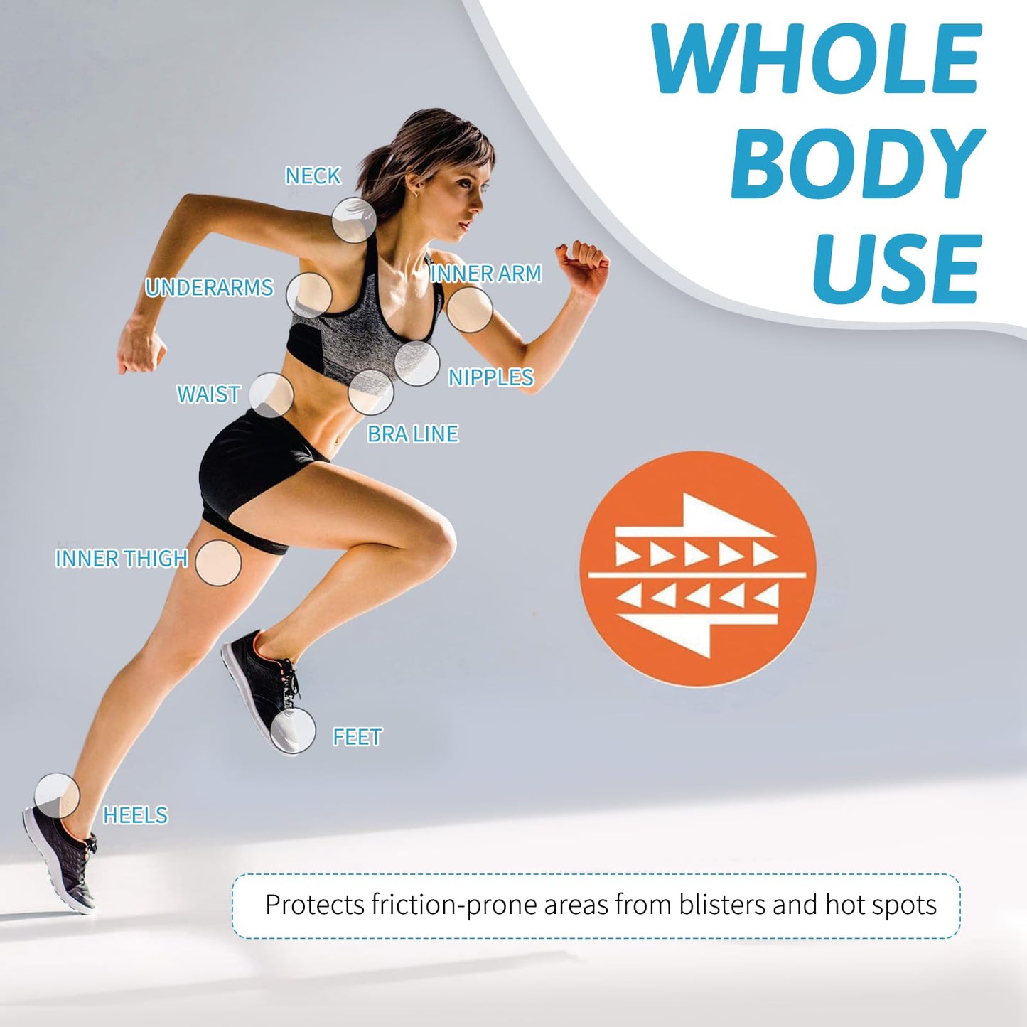 KDJXZ Anti Chafing Cream 2 PCS Anti Chafe Stick Chafing Stick Anti-Chafing Gel Waterproof Chafe Stick Anti Chafe Balm, Anti Friction Stick for Heel, Lower Arm, Thigh, Legs, Skin Protection - 23g