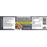 Ashwagandha 6000mg with 5% withanolides, Key ‘Actives’ | for Normal Psychological Function/Normal Function of The Nervous System |60 Vegan Capsules 1-a-Day, 2 Month’s Supply | UK Made