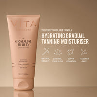 VITA LIBERATA, Fabulous Gradual Tanning Lotion 200ml & Dual Sided Self Tanner Mitt, Super Hydrating Hyaluronic Acid, Designed for Face & Body, Buildable Formula, Streak Free, Lasting Finish