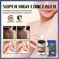 HERBENJOY Waterproof Tattoo Cover Up Makeup Concealer Cream,Full Coverage Concealer for Tattoos,Bruises,zits& Body Art,2 Color Buildable 3 Shades Scar Covering Makeup,Lasting, Smudge-Proof for Men & Women