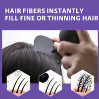 Hair Fibres for Thinning Hair, Nature Keratin Hair Fibers Instantly Full Hair,3-in-1 Hair & Beard Styling Set,Black Hair Loss Concealer for Men and Women