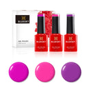 BLUESKY Gel Nail Polish Set, Party Pinks. Blackcurrant Neon13, Lollipop 63909, Cherise Neon06. 3 X 5Ml. Pink, Purple, Bright (Requires Curing Under Uv/Led Lamp)