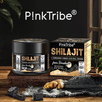 P!nkTribe Shilajit Resin Gold Standard Shilajit - 600mg Himalayan Shilajit Blend with Ayurvedic Herbal Extracts, High Levels of Fulvic Acid, Supports Energy and Performance, 30g (Pack of 2)