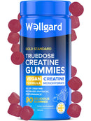 Wellgard Creatine Gummies - Truedose 3000mg Creatine Monohydrate Gummy, Batch Tested & Lab Verified, 90 Gummies 30 Day Supply, Vegan