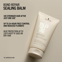BlondMe Schwarzkopf Professional BLONDME Bond Repair Sealing Balm Leave In Treatment Heat Protection Reducing Frizz Sealing Split Ends Smoothing And Strengthening 75 ml