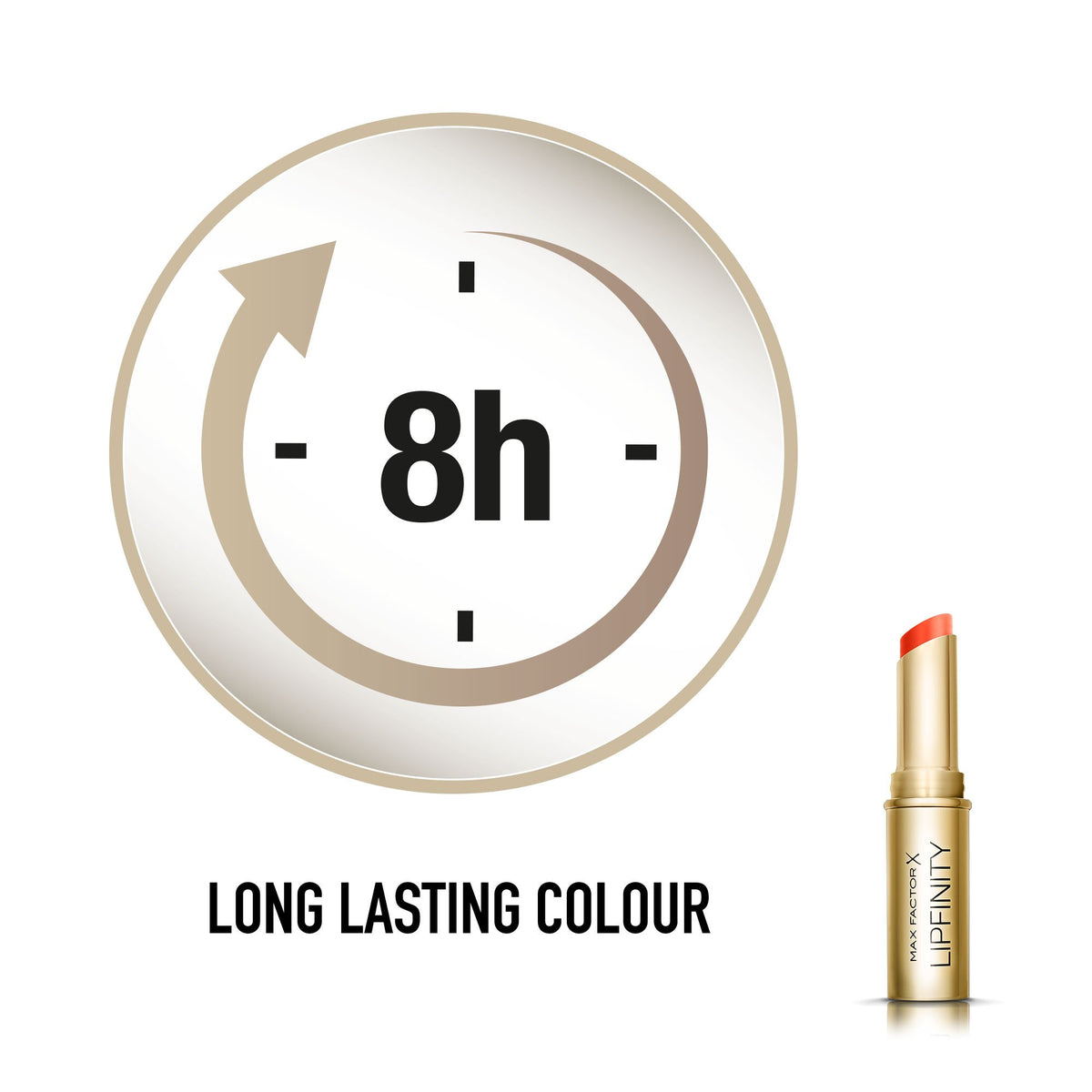 Max Factor Infinity Long Lasting Bullet Lipstick, 0.134 oz, 30 Forever Striking