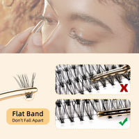 240Pcs Individual Lashes QUEWEL Cluster Lashes Individual Lash Extension 20D+30D D Curl Lashes Cluster DIY Look Like Eyelash Extensions Mix8-14mm at Home(20D+30D 0.07D MIX8-14mm)