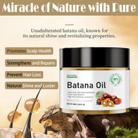 MINSHZEE Batana Hair Growth Oil, 100% Pure Natural from Honduras, Organic Hair Mask, Reduces Hair Loss, Moisturising the scalp, and repairing damaged, dry hair, Repairs Damaged Hair & Scalp (120g)
