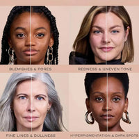 MEITREND Bio Foundation 4 in 1 Light Spectrum with SPF 50,Hydrating Medium Full Coverage Color Changing Foundation,4 in 1 Liquid Foundation Color Matching Foundation Longwearing & Waterproof Makeup
