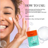 Skincare Bundle with 2 x Bubble Skincare Slam Dunk Hydrating Moisturiser 30ml - Aloe Vera Juice + Vitamin E + Avocado Oil + Niacinamide and Mojee Beauty Canvas Bag