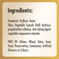 Solgar Psyllium Husks Fibre 500 Mg Vegetable Capsules, Pack of 200, High in Soluble Fiber, Vegan