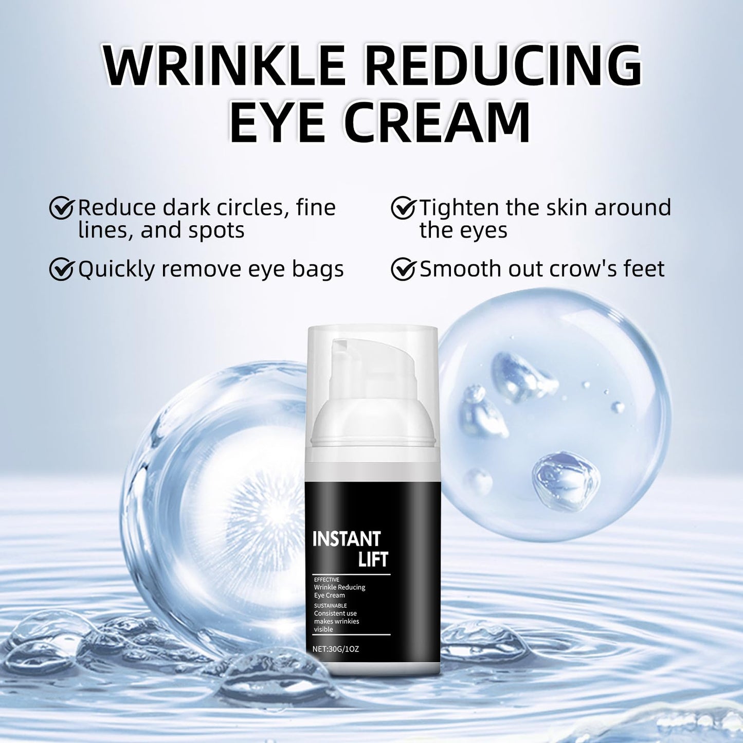 AWHXJLY Instant Lift Plus - Face Lift,Instant Eye Lift Cream for Puffiness and Bags Under Eyes,Instant Wrinkle Serum,Available on Face,Eye and Neck,Tightens Delicate Skin