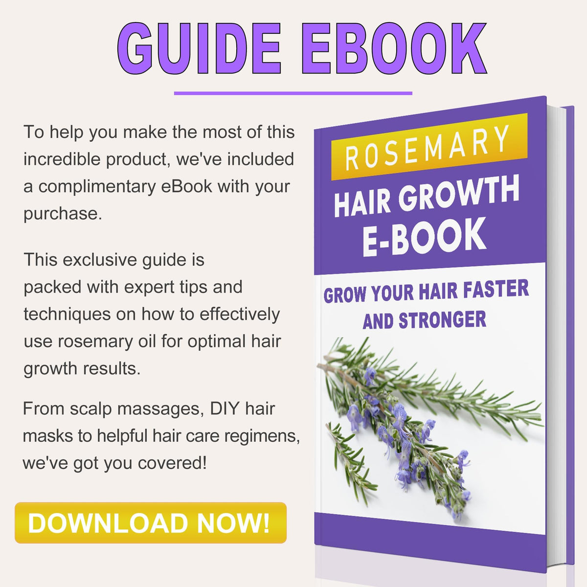 GoldWorld Rosemary Oil for Hair Growth,Diluted Rosemary Oil with Sclap Massager&Ebook,Hair Growth Oil Serum with Castor Oil Biotin Argan for Dry Damaged Hair,Hair Ingrown Loss Treatments for Women Men