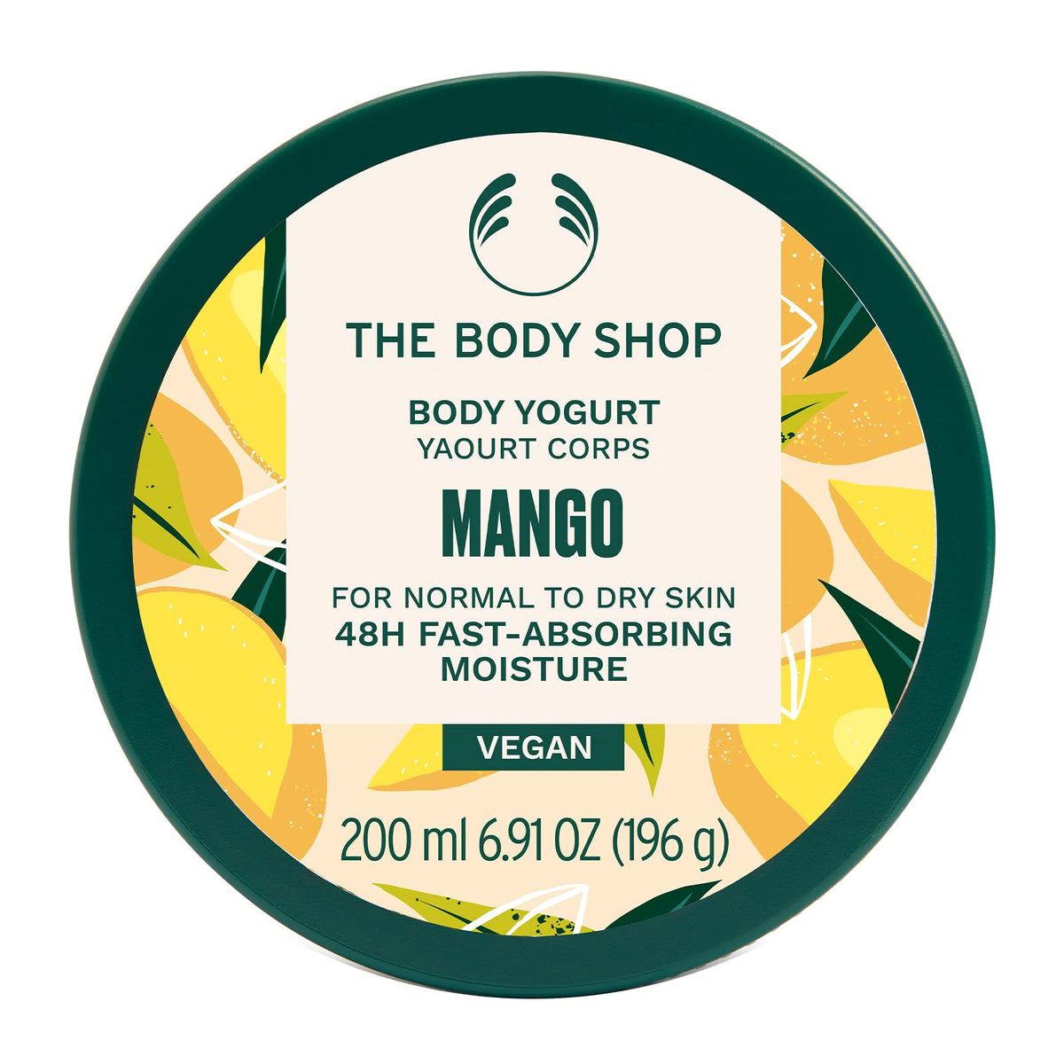 The Body Shop Body Yogurt Light moisturiser Mango Normal to Dry skin Body Butter 196ml