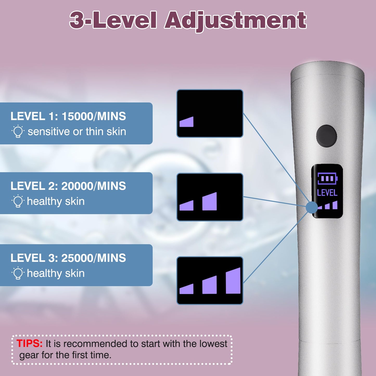 Xahpower Microneedling Pen, Dermapen with 8 Replacement Cartridges, Type-C Rechargeable, 3-Speeds Wireless Beauty Pen for Skin Care