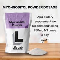 Blackburn Distributions Myo Inositol Powder 100g- Pure Myo Inositol Supplement for Hormonal Balance - Mood Support Vegan Myo Inostiol Powder 99.5 High Purity by LifeLab Supplements