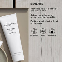 SACHAJUAN Styling Hair Cream 125ml Contains Ocean Silk Technology. Makes Hair Soft, Silky & Shiny. Protects From Heat And Creates Definition. Suitable For Vegans And Free From Parabens