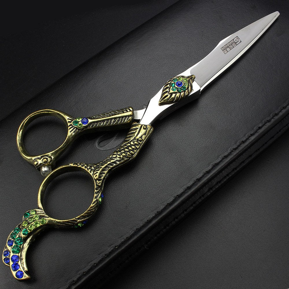SHARONDS 5.5/6-inch Professional Hair Clippers, Stainless Steel Sharp Hair Clippers, Specialized for Hairdressers (6 inch Cutting Scissors-C)