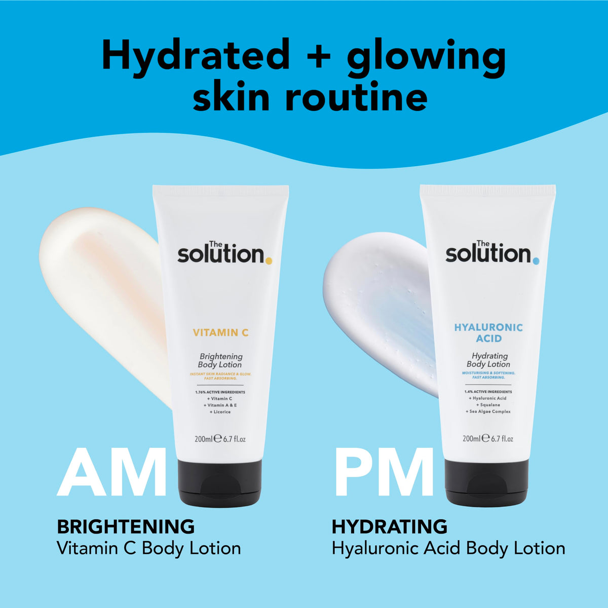 ‎The Solution The Solution Hyaluronic Acid Hydrating Body Lotion (200ml). Hyaluronic Acid Moisturiser with Sea Algae Complex, Night Moisturiser, Day Cream for Body, Vegan & Cruelty Free Womens Moisturiser