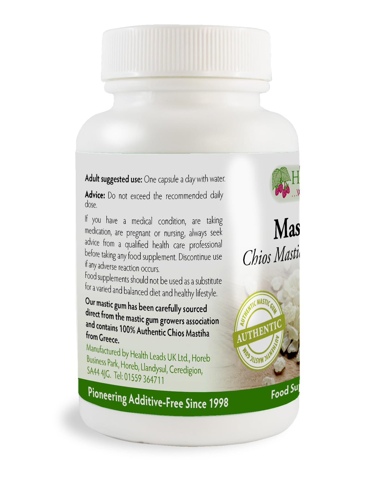 Health Leads ...Working With Nature Natural Greek Chios (Xios) Mastic Gum 380mg x 90 Capsules, 100% Authentc Mastiha from Greece, Vegan, Magnesium Stearate Free & No Nasties, Manufactured in Wales