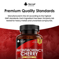 Montmorency Cherry 4000mg - 180 Tablets High Strength Concentrate - Natural Tart Cherry Vegan Supplements (not Capsules or Powder) - Non-GMO, 3 Months Supply - (2 per serving) Made in The UK